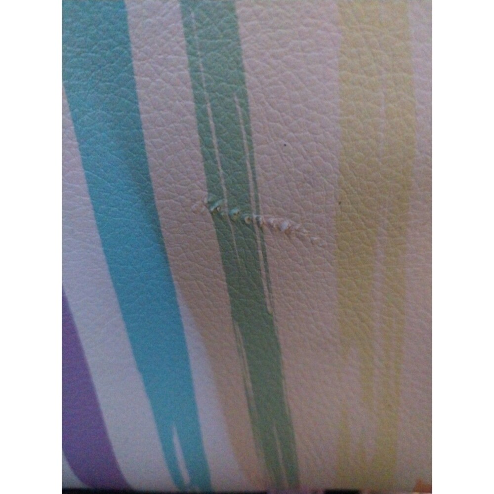 Betsey Johnson Be Mine Pastel Striped Crossbody Bag Satchel Flap Purse Small - Picture 9 of 10